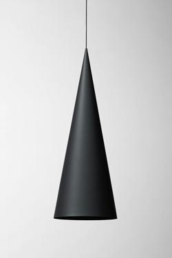 Extra Large black pendant cone. Watsberg. 