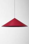 Extra Large Carmine Red Flared Cone Pendant. Watsberg. 