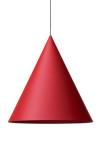 Extra Large large conical pendant in carmine red. Watsberg. 