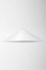 Extra Large white flared cone pendant. Watsberg. 