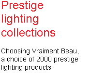 Choosing Vraiment Beau, a collection of 7000 lighting products